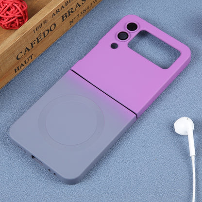 For Samsung Galaxy Z Flip3 5G Liquid TPU Silicone Gradient MagSafe Phone Case(Purple Grey) - Galaxy Phone Cases by PMC Jewellery | Online Shopping South Africa | PMC Jewellery