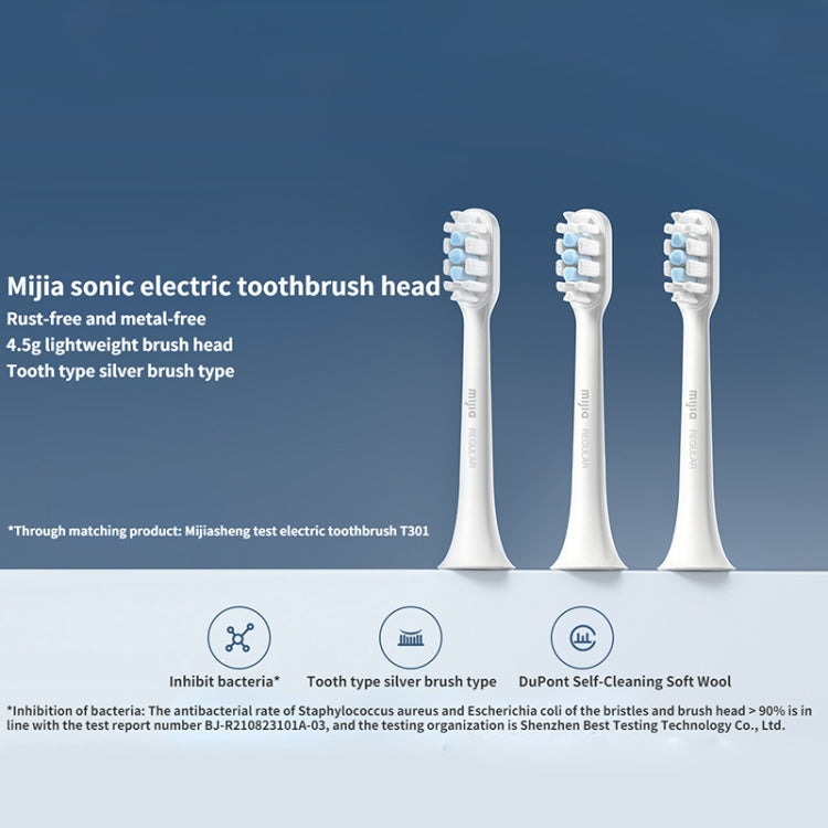 Original Xiaomi Mijia 3pcs Brush Head Standard Type for Sonic Electric Toothbrush T301 / T302(White) - Replacement Brush Heads by Xiaomi | Online Shopping South Africa | PMC Jewellery