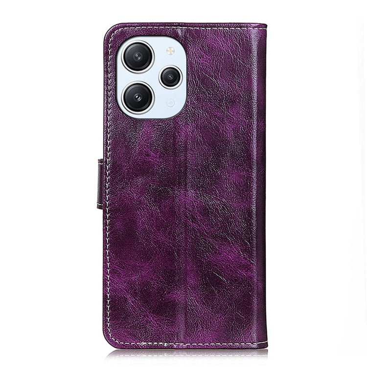 For Xiaomi Redmi 12 4G Retro Crazy Horse Texture Horizontal Flip Leather Phone Case(Purple) - Xiaomi Cases by PMC Jewellery | Online Shopping South Africa | PMC Jewellery