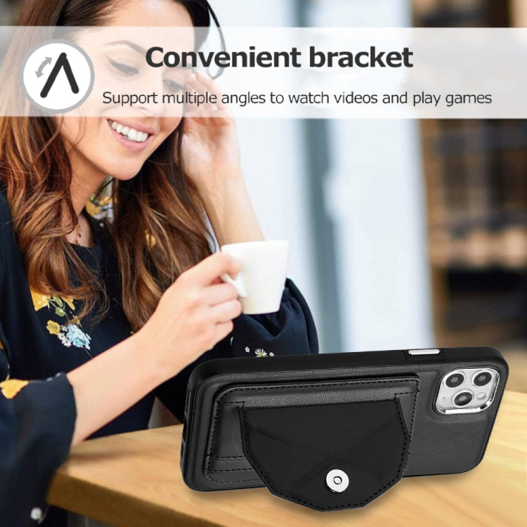For iPhone 11 Pro Max Shockproof Leather Phone Case with Card Holder(Black) - free shipping - PMC TechLife - Order now!