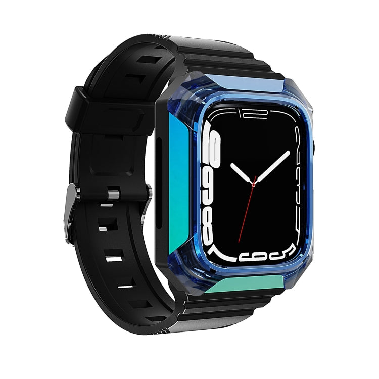 Armor Case Integrated TPU Watch Band For Apple Watch 3 38mm(Blue) - Watch Bands by PMC TechLife | Online Shopping South Africa | PMC TechLife
