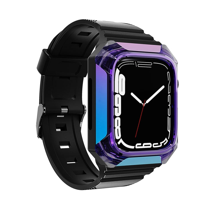 Armor Case Integrated TPU Watch Band For Apple Watch 3 38mm(Purple) - Watch Bands by PMC TechLife | Online Shopping South Africa | PMC TechLife