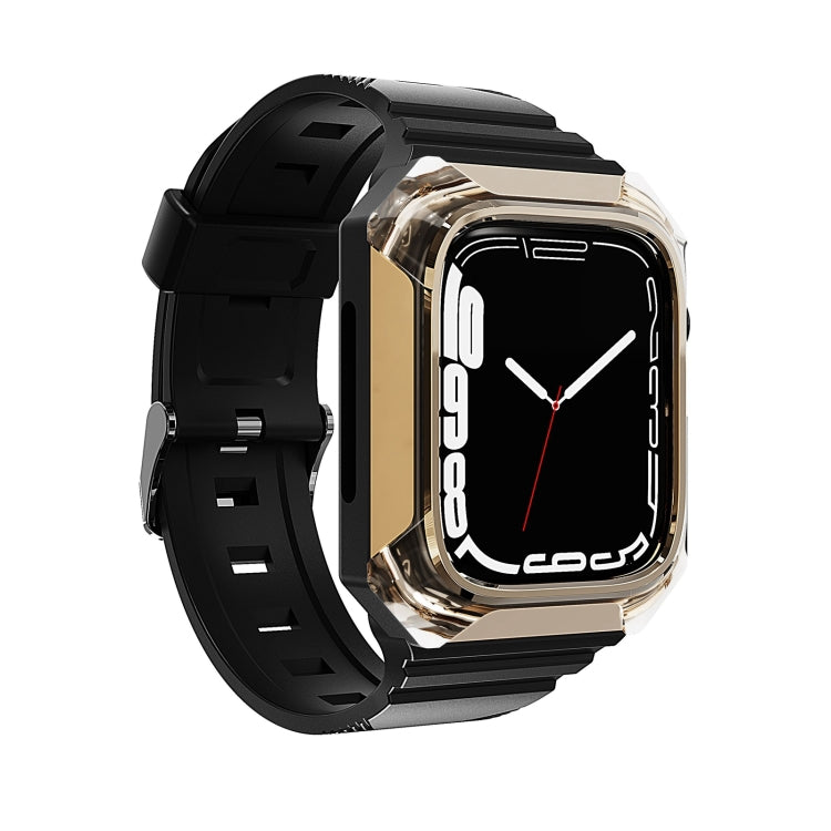 Armor Case Integrated TPU Watch Band For Apple Watch 42mm(Gold) - Watch Bands by PMC TechLife | Online Shopping South Africa | PMC TechLife