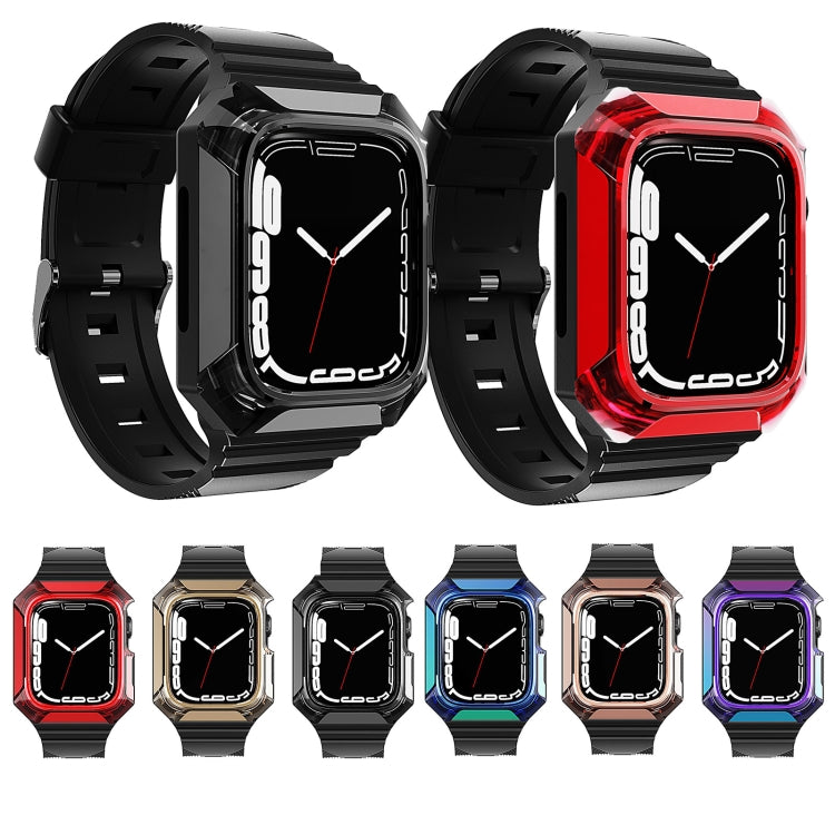 Armor Case Integrated TPU Watch Band For Apple Watch 3 38mm(Blue) - Watch Bands by PMC TechLife | Online Shopping South Africa | PMC TechLife