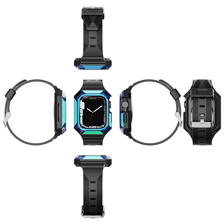 Armor Case Integrated TPU Watch Band For Apple Watch 4 40mm(Blue) - Watch Bands by PMC TechLife | Online Shopping South Africa | PMC TechLife