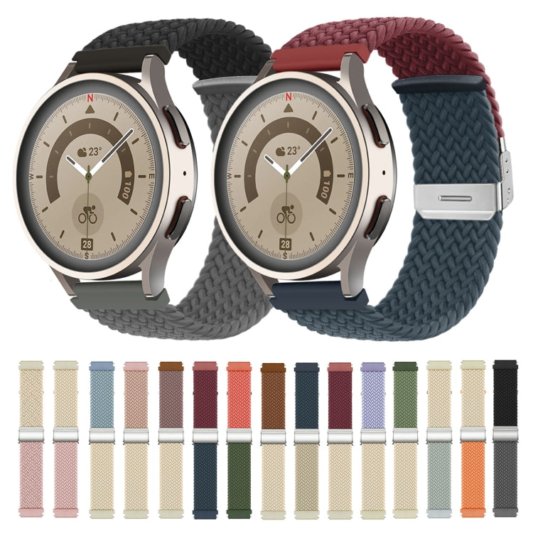 22mm Buckle Braided Nylon Watch Band(Starlight Grey) - 22mm Bands by PMC TechLife | Online Shopping South Africa | PMC TechLife
