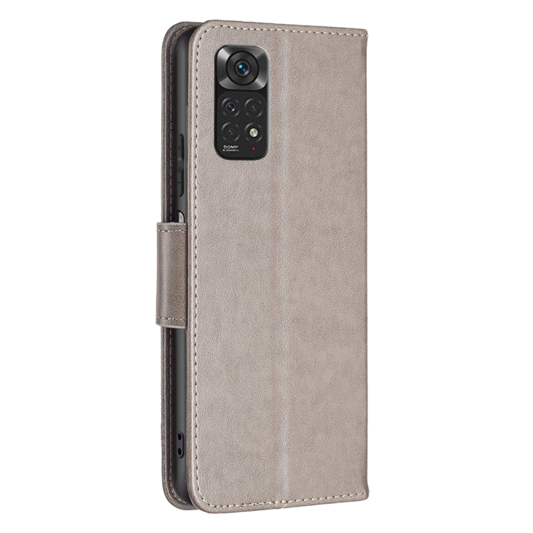 For Xiaomi Redmi Note 12S 4G / Note 11 Two Butterflies Embossing Leather Phone Case(Grey) - free shipping - PMC TechLife - Order now!