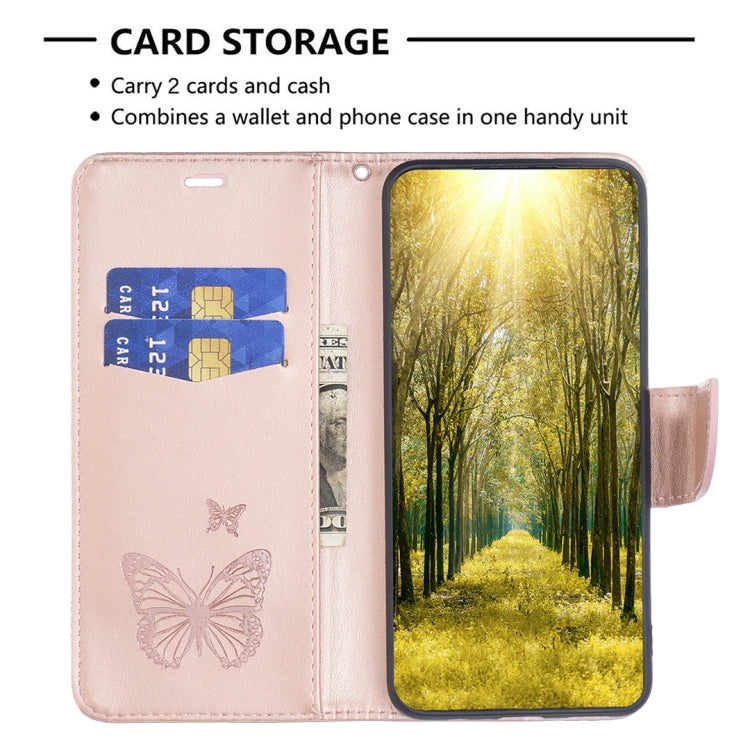 For Xiaomi Redmi Note 12S 4G / Note 11 Two Butterflies Embossing Leather Phone Case(Rose Gold) - free shipping - PMC TechLife - Order now!