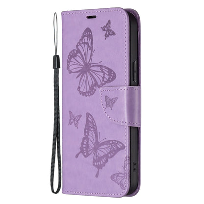 For Xiaomi Civi 3 5G Two Butterflies Embossing Leather Phone Case(Purple) - Xiaomi Cases by PMC Jewellery | Online Shopping South Africa | PMC Jewellery