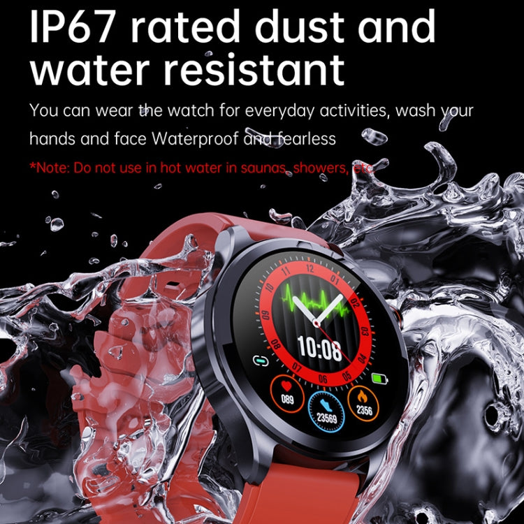 TK22 1.39 inch IP67 Waterproof Silicone Band Smart Watch Supports ECG / Non-invasive Blood Sugar(Red) - Smart Watches by PMC Jewellery | Online Shopping South Africa | PMC Jewellery