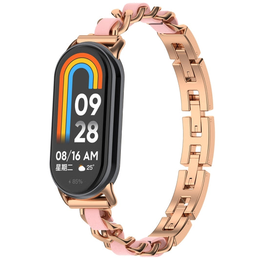 For Xiaomi Mi Band 8 Bracelet Replacement Watch Band(Rose Gold) - Watch Bands by PMC Jewellery | Online Shopping South Africa | PMC Jewellery