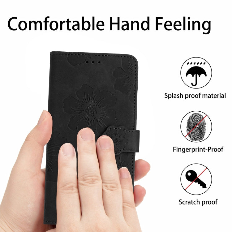 For Xiaomi 11T / 11T Pro Flower Embossing Pattern Leather Phone Case(Black) - Xiaomi Cases by PMC Jewellery | Online Shopping South Africa | PMC Jewellery