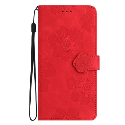 For Xiaomi 12T  / 12T Pro Flower Embossing Pattern Leather Phone Case(Red) - Xiaomi Cases by PMC Jewellery | Online Shopping South Africa | PMC Jewellery