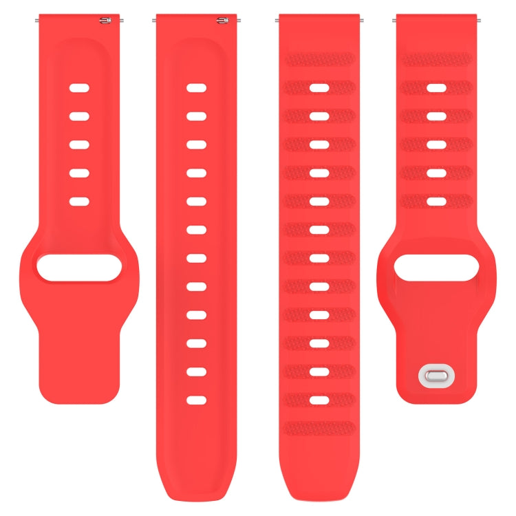 20mm Universal Dots Pattern Silicone Replacement Watch Band(Red) - 20mm Bands by PMC TechLife | Online Shopping South Africa | PMC TechLife