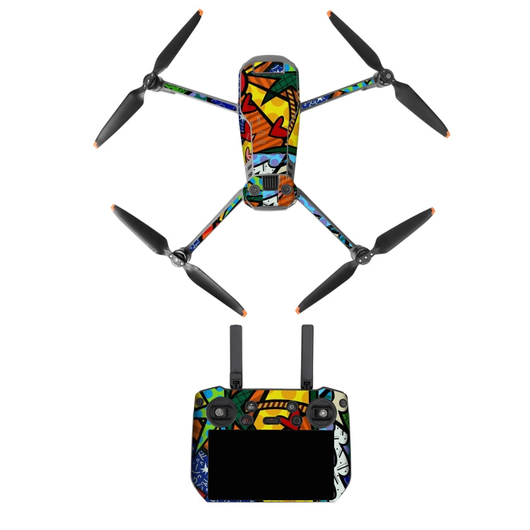 For DJI Mavic 3 Pro / RC Pro Sunnylife Drone Body Remote Control Decorative Stickers Set(Yellow Island) - Stickers by Sunnylife | Online Shopping South Africa | PMC Jewellery