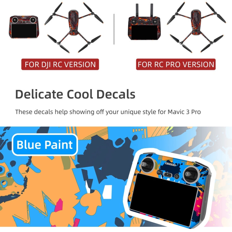 For DJI Mavic 3 Pro / RC Pro Sunnylife Drone Body Remote Control Decorative Stickers Set(Black Grain) - Stickers by Sunnylife | Online Shopping South Africa | PMC Jewellery