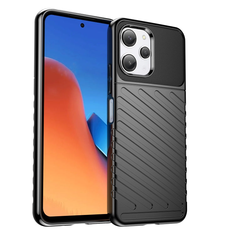 For Xiaomi Redmi 12 Thunderbolt Shockproof TPU Protective Soft Phone Case(Black) - free shipping - PMC TechLife - Order now!