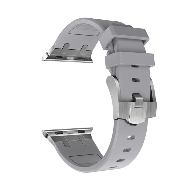 AP Silicone Watch Band For Apple Watch 8 41mm(Silver Orange) - Watch Bands by PMC TechLife | Online Shopping South Africa | PMC TechLife