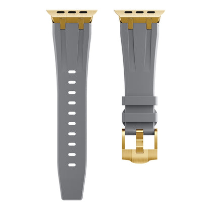 AP Silicone Watch Band For Apple Watch SE 2022 44mm(Gold Grey) - Watch Bands by PMC Jewellery | Online Shopping South Africa | PMC Jewellery