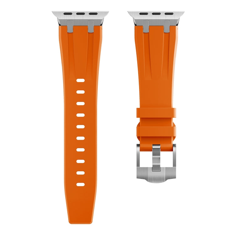 AP Silicone Watch Band For Apple Watch SE 40mm(Silver Orange) - Watch Bands by PMC TechLife | Online Shopping South Africa | PMC TechLife