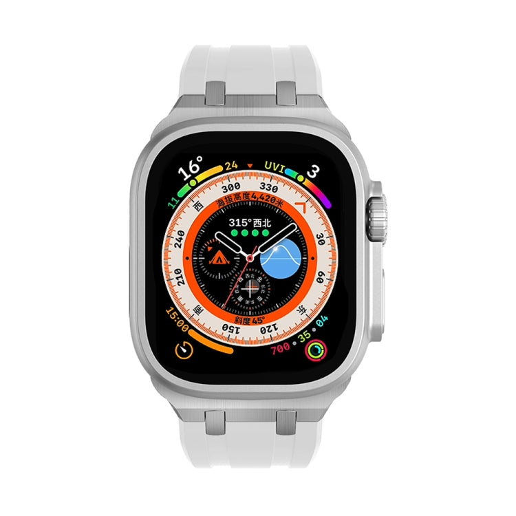 AP Silicone Watch Band For Apple Watch SE 40mm(Silver White) - Watch Bands by PMC TechLife | Online Shopping South Africa | PMC TechLife