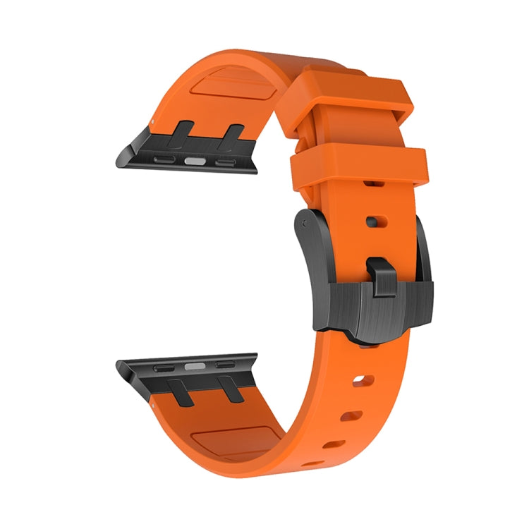 AP Silicone Watch Band For Apple Watch 5 40mm(Black Orange) - Watch Bands by PMC TechLife | Online Shopping South Africa | PMC TechLife