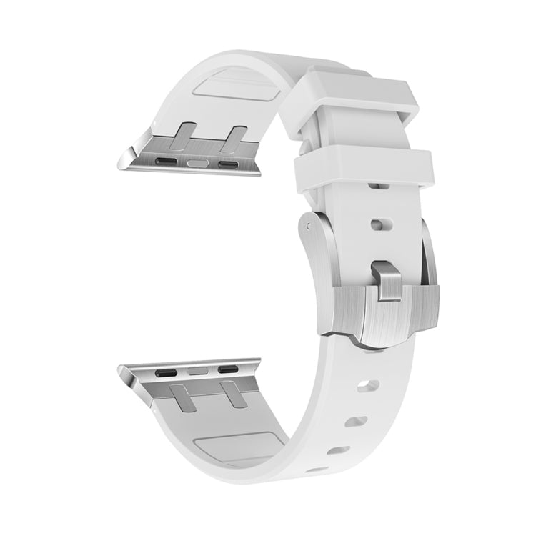 AP Silicone Watch Band For Apple Watch 5 40mm(Silver White) - Watch Bands by PMC TechLife | Online Shopping South Africa | PMC TechLife