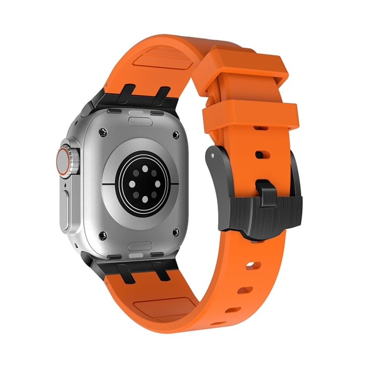 AP Silicone Watch Band For Apple Watch 4 40mm(Black Orange) - Watch Bands by PMC TechLife | Online Shopping South Africa | PMC TechLife