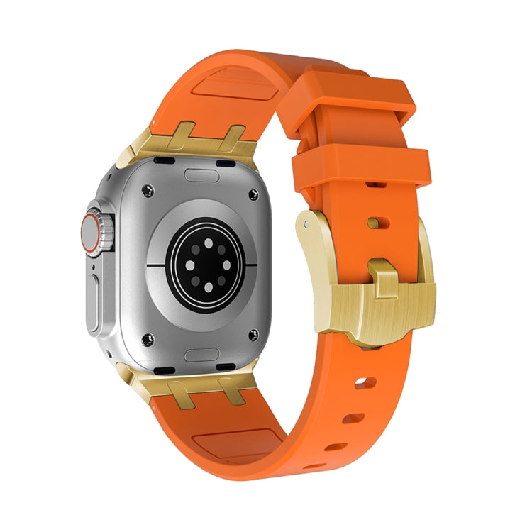 AP Silicone Watch Band For Apple Watch 4 40mm(Gold Orange) - Watch Bands by PMC TechLife | Online Shopping South Africa | PMC TechLife