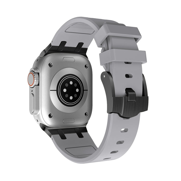 AP Silicone Watch Band For Apple Watch 4 44mm(Black Grey) - Watch Bands by PMC TechLife | Online Shopping South Africa | PMC TechLife