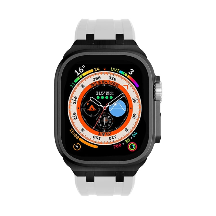 AP Silicone Watch Band For Apple Watch 4 44mm(Black White) - Watch Bands by PMC TechLife | Online Shopping South Africa | PMC TechLife