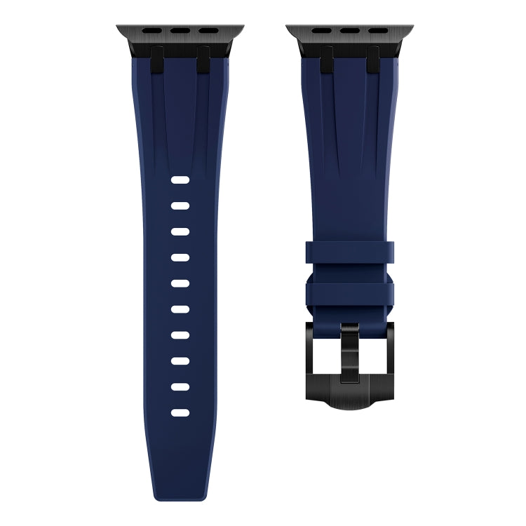 AP Silicone Watch Band For Apple Watch 2 38mm(Black Blue) - Watch Bands by PMC TechLife | Online Shopping South Africa | PMC TechLife