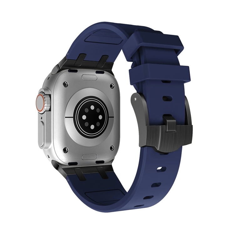 AP Silicone Watch Band For Apple Watch 2 38mm(Black Blue) - Watch Bands by PMC TechLife | Online Shopping South Africa | PMC TechLife