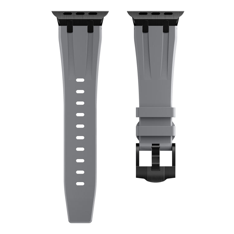 AP Silicone Watch Band For Apple Watch 2 38mm(Black Grey) - Watch Bands by PMC TechLife | Online Shopping South Africa | PMC TechLife