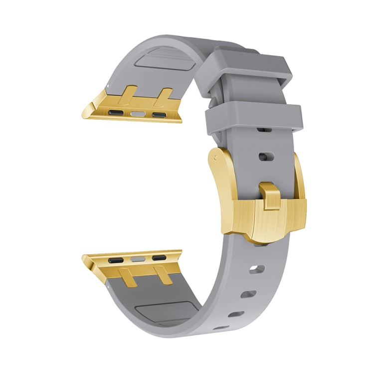 AP Silicone Watch Band For Apple Watch 2 38mm(Gold Grey) - Watch Bands by PMC TechLife | Online Shopping South Africa | PMC TechLife