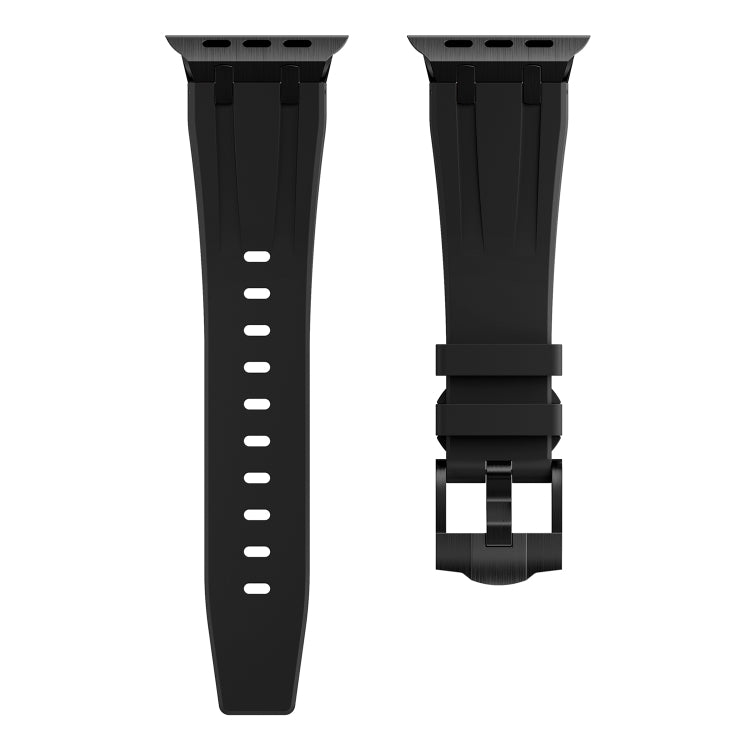 AP Silicone Watch Band For Apple Watch 2 42mm(Black Black) - Watch Bands by PMC Jewellery | Online Shopping South Africa | PMC Jewellery