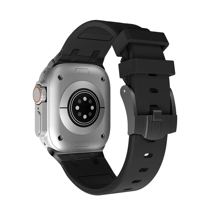 AP Silicone Watch Band For Apple Watch 2 42mm(Black Black) - Watch Bands by PMC TechLife | Online Shopping South Africa | PMC TechLife