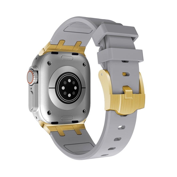 AP Silicone Watch Band For Apple Watch 2 42mm(Gold Grey) - Watch Bands by PMC TechLife | Online Shopping South Africa | PMC TechLife