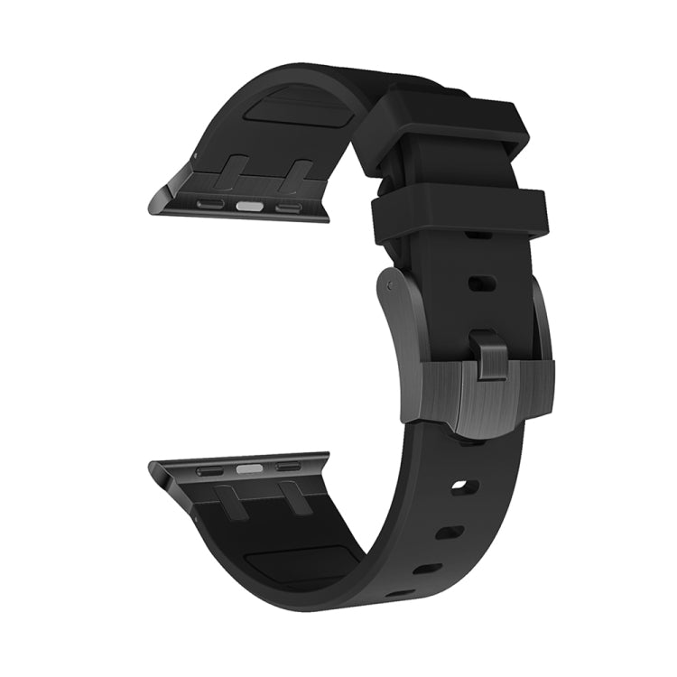AP Silicone Watch Band For Apple Watch 42mm(Black Black) - Watch Bands by PMC TechLife | Online Shopping South Africa | PMC TechLife