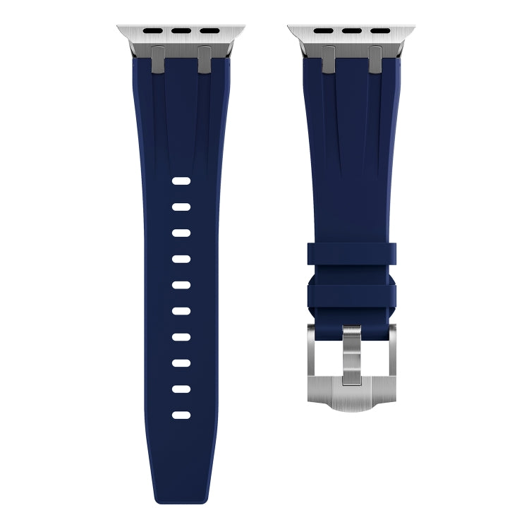AP Silicone Watch Band For Apple Watch 9 45mm(Black Blue) - Watch Bands by PMC TechLife | Online Shopping South Africa | PMC TechLife