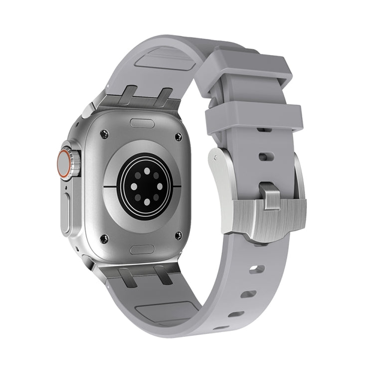 AP Silicone Watch Band For Apple Watch 9 45mm(Silver Grey) - Watch Bands by PMC TechLife | Online Shopping South Africa | PMC TechLife