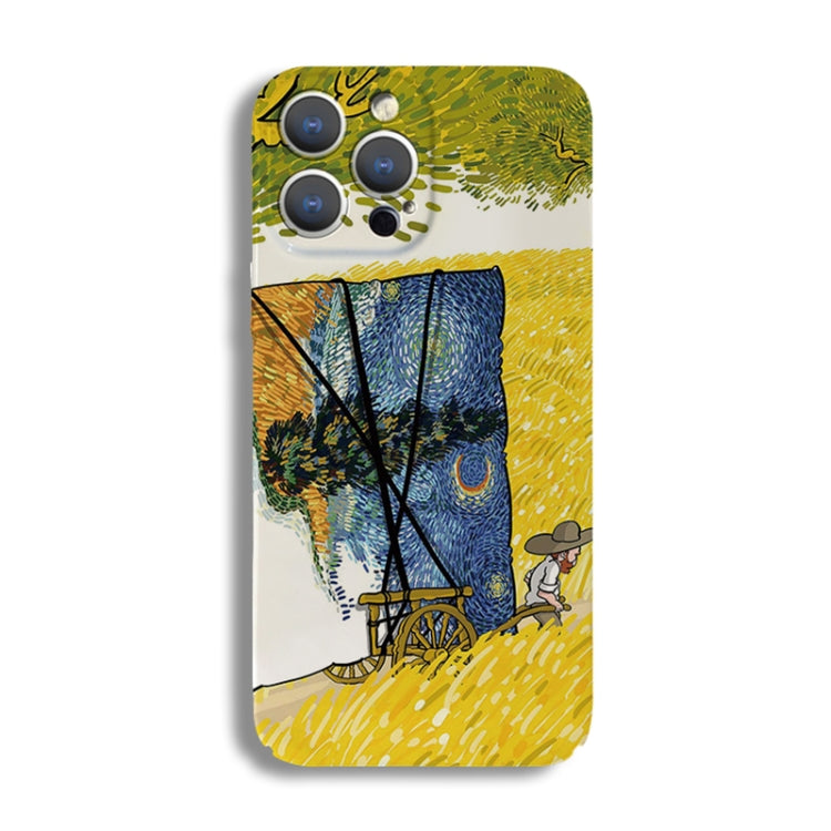 For iPhone 11 Precise Hole Oil Painting Pattern PC Phone Case(Handcart) - iPhone 11 Cases by PMC TechLife | Online Shopping South Africa | PMC TechLife