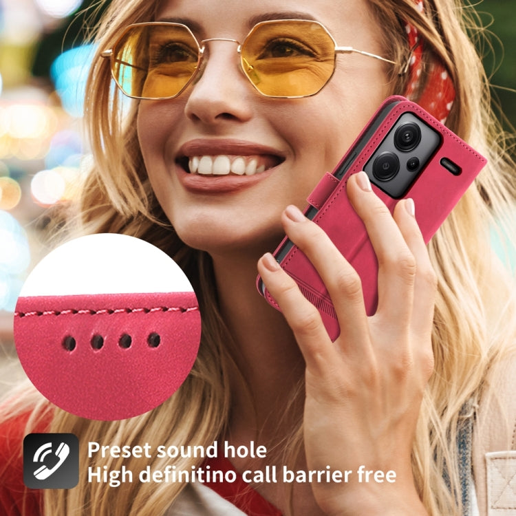 For Xiaomi Redmi Note 13 Pro+ Dierfeng Dream Line TPU + PU Leather Phone Case(Red) -  by PMC TechLife | Online Shopping South Africa | PMC TechLife | Buy Now Pay Later Mobicred
