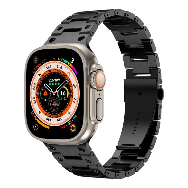 Double Rows Metal Watch Band For Apple Watch SE 2022 40mm(Black) - Watch Bands by PMC TechLife | Online Shopping South Africa | PMC TechLife