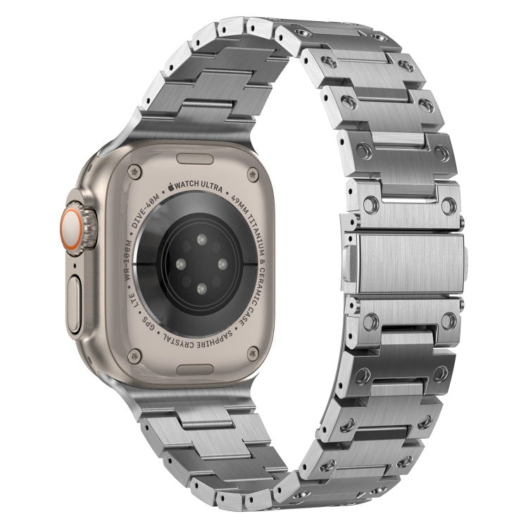 Double Rows Metal Watch Band For Apple Watch SE 2022 40mm(Silver) - Watch Bands by PMC TechLife | Online Shopping South Africa | PMC TechLife