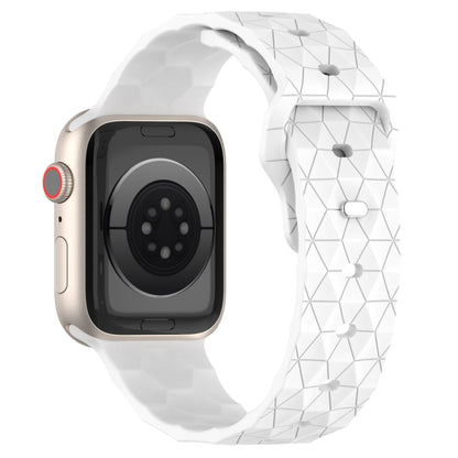 Football Texture Silicone Watch Band For Apple Watch 8 41mm(White) - Watch Bands by PMC Jewellery | Online Shopping South Africa | PMC Jewellery