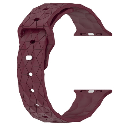 Football Texture Silicone Watch Band For Apple Watch 8 41mm(Wine Red) - Watch Bands by PMC Jewellery | Online Shopping South Africa | PMC Jewellery