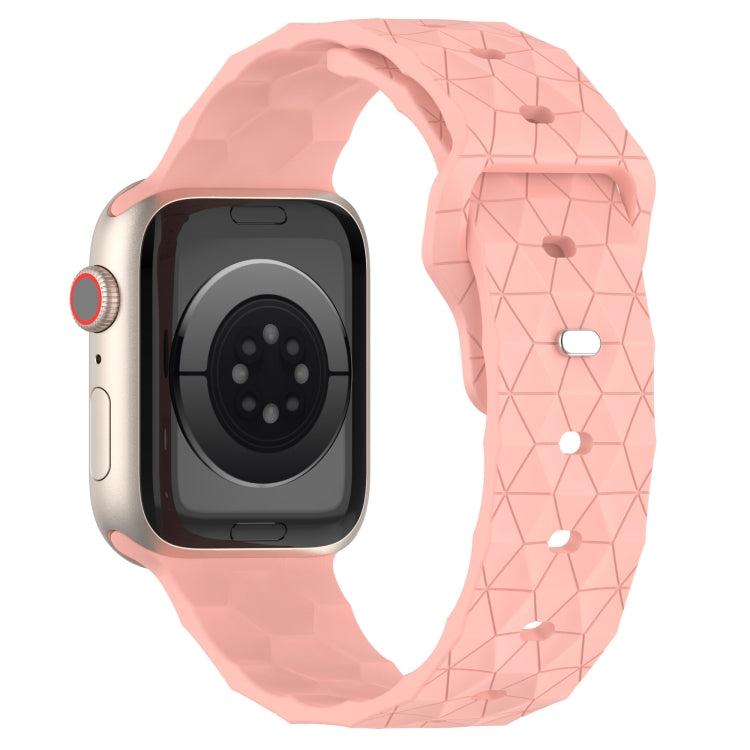 Football Texture Silicone Watch Band For Apple Watch 8 45mm(Pink) - Watch Bands by PMC Jewellery | Online Shopping South Africa | PMC Jewellery