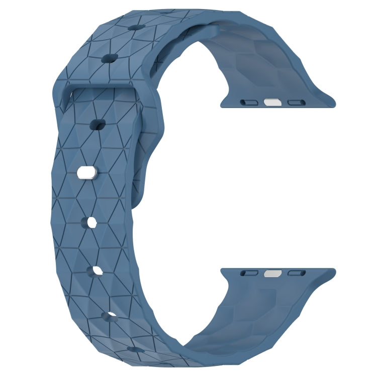 Football Texture Silicone Watch Band For Apple Watch 8 45mm(Blue) - Watch Bands by PMC Jewellery | Online Shopping South Africa | PMC Jewellery