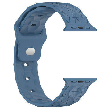 Football Texture Silicone Watch Band For Apple Watch 7 45mm(Blue) - Watch Bands by PMC Jewellery | Online Shopping South Africa | PMC Jewellery